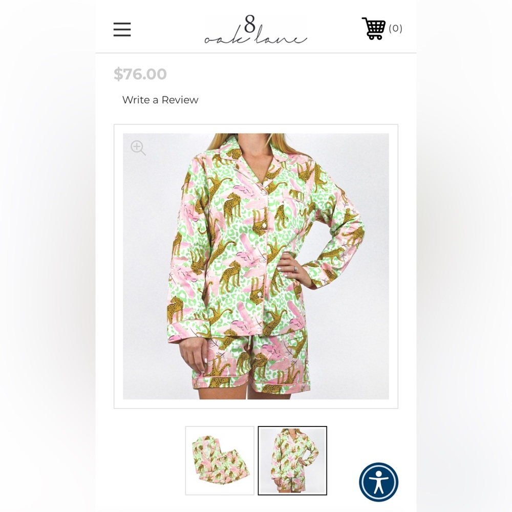 NWT PJ Set - Tropical Leopard